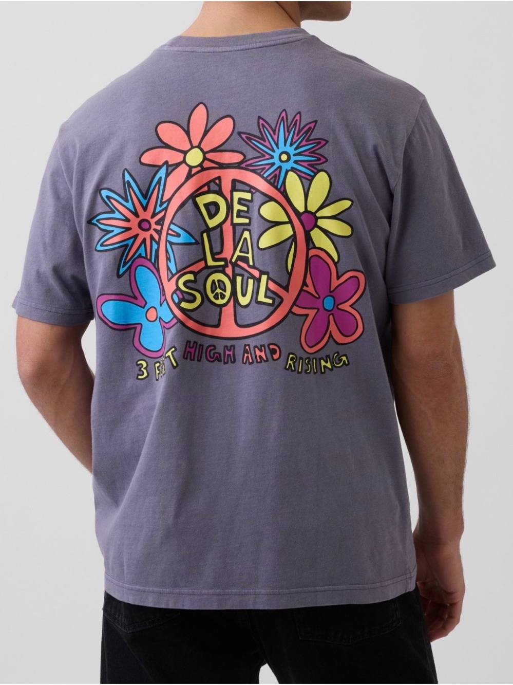 NWT De La Soul x GAP Relaxed Graphic T-Shirt | 100% Cotton | Purple - Picture 2 of 5